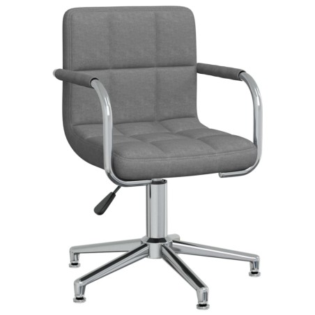 Chaise pivotante de salle à manger Gris clair Tissu 