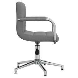 Chaise pivotante de salle à manger Gris clair Tissu 