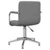 Chaise pivotante de salle à manger Gris clair Tissu 