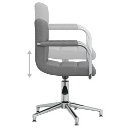 Chaise pivotante de salle à manger Gris clair Tissu 