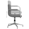Chaise pivotante de salle à manger Gris clair Tissu 