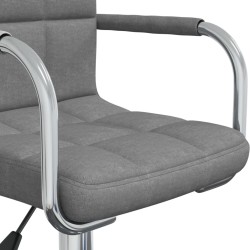 Chaise pivotante de salle à manger Gris clair Tissu 