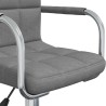 Chaise pivotante de salle à manger Gris clair Tissu 