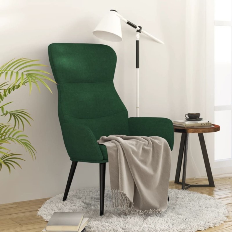 Fauteuil inclinable Vert foncé Tissu 