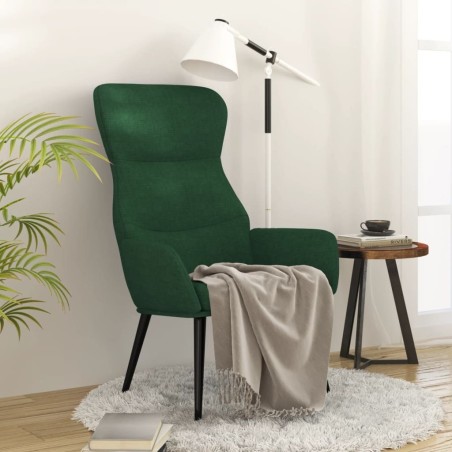 Fauteuil inclinable Vert foncé Tissu 