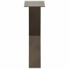 Pieds de table basse en forme de X, 2 pièces, acier naturel, 38 x (42-43) cm 