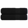 Serviettes de douche 2 pcs noir 70x140 cm 360 g/m² 100% coton 