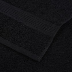 Serviettes de douche 2 pcs noir 70x140 cm 360 g/m² 100% coton 