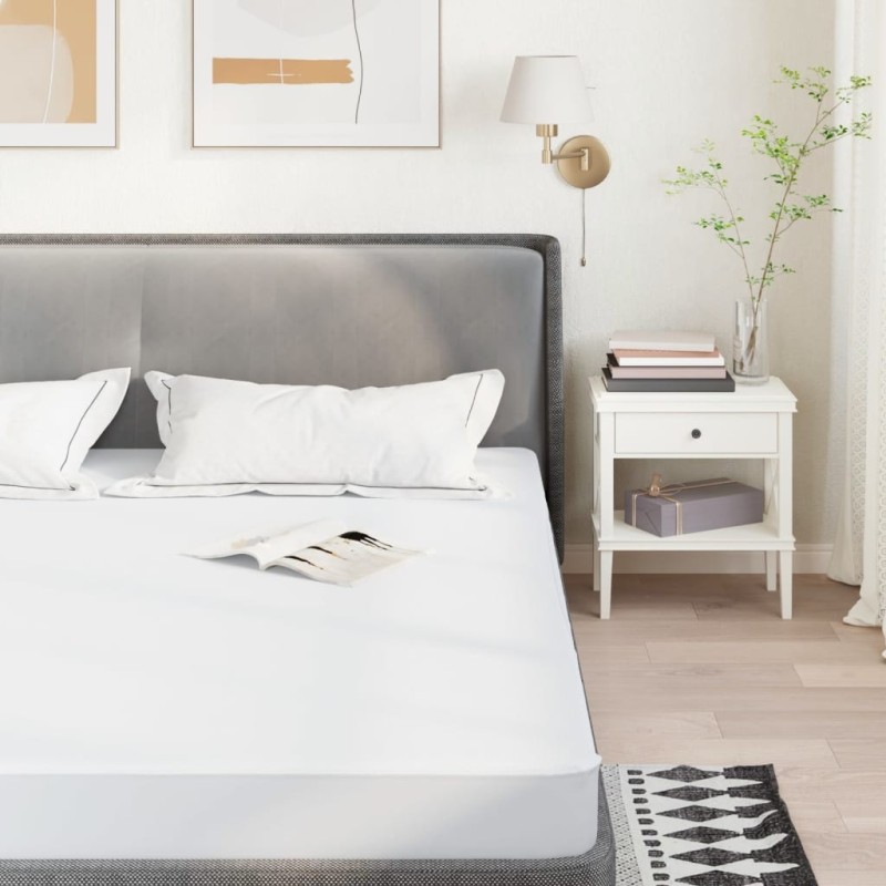 Protège-matelas blanc 120x200 cm imperméable 