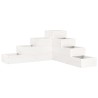 Jardinière 4 niveaux 80,5x79x36 cm blanc bois de pin massif 