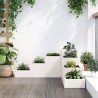 Jardinière 4 niveaux 80,5x79x36 cm blanc bois de pin massif 