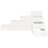 Jardinière 4 niveaux 80,5x79x36 cm blanc bois de pin massif 