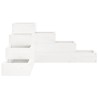Jardinière 4 niveaux 80,5x79x36 cm blanc bois de pin massif 