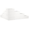 Jardinière 4 niveaux 80,5x79x36 cm blanc bois de pin massif 
