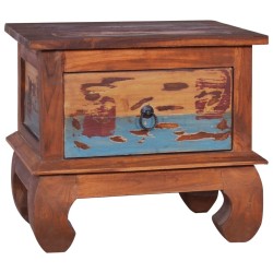 Table de chevet 45x35x40 cm Bois de teck de récupération 