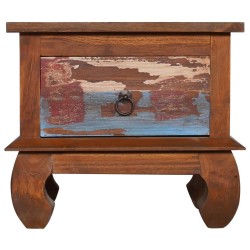 Table de chevet 45x35x40 cm Bois de teck de récupération 