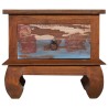 Table de chevet 45x35x40 cm Bois de teck de récupération 