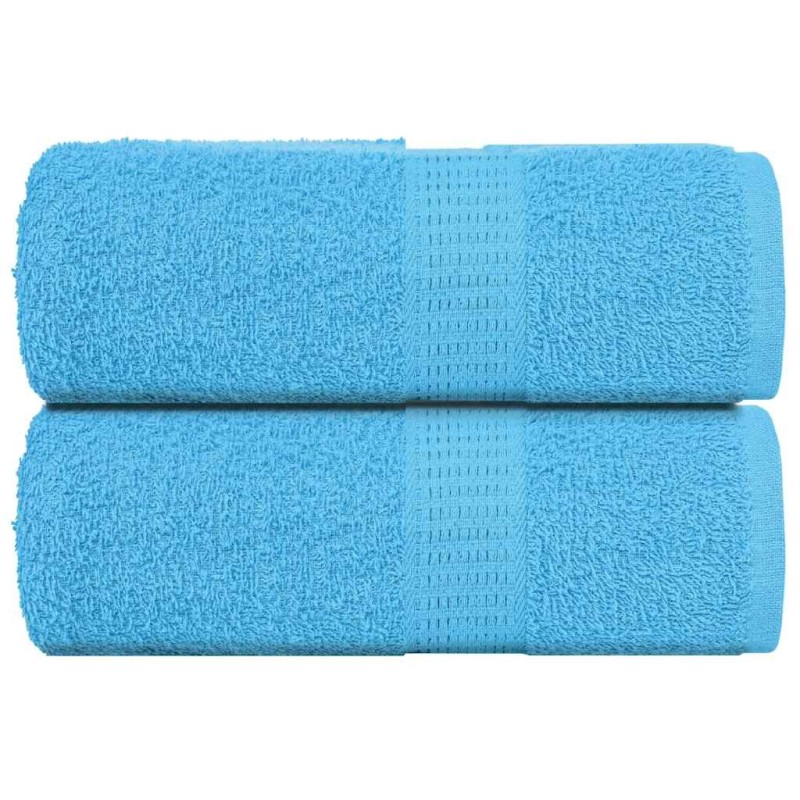 Serviettes de visage 2 pcs turquoise 30x30cm 360g/m² 100% coton 