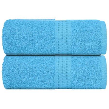 Serviettes de visage 2 pcs turquoise 30x30cm 360g/m² 100% coton 