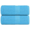 Serviettes de visage 2 pcs turquoise 30x30cm 360g/m² 100% coton 