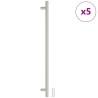 Poignées d'armoire 5 pcs argenté 480 mm acier inoxydable 