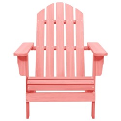 Chaise de jardin Adirondack Bois de sapin massif Rose 