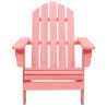 Chaise de jardin Adirondack Bois de sapin massif Rose 