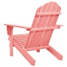 Chaise de jardin Adirondack Bois de sapin massif Rose 