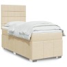 Sommier à lattes de lit et matelas Crème 90x190 cm Tissu 