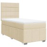 Sommier à lattes de lit et matelas Crème 90x190 cm Tissu 