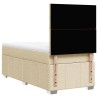 Sommier à lattes de lit et matelas Crème 90x190 cm Tissu 