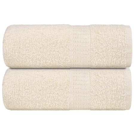 Serviettes de visage 2 pcs crème 30x30 cm 360 g/m² 100% coton 