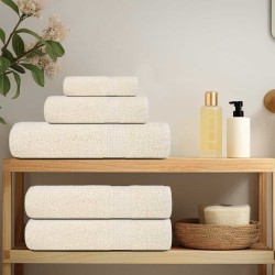 Serviettes de visage 2 pcs crème 30x30 cm 360 g/m² 100% coton 