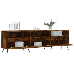 Meuble TV chêne fumé 150x30x44,5 cm bois d'ingénierie 