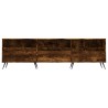 Meuble TV chêne fumé 150x30x44,5 cm bois d'ingénierie 