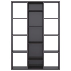 Cloison de séparation Gris brillant 100x24x140 cm Aggloméré 