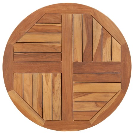 Dessus de table Bois de teck solide Rond 2,5 cm 70 cm 