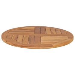 Dessus de table Bois de teck solide Rond 2,5 cm 70 cm 