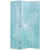 Cloison de séparation pliable 120 x 170 cm Papillon Bleu 