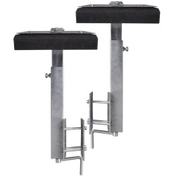 Set de 2 supports à barre inclinable 63 - 88 cm pour remorque à bateau 