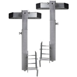 Set de 2 supports à barre inclinable 63 - 88 cm pour remorque à bateau 