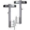 Set de 2 supports à barre inclinable 63 - 88 cm pour remorque à bateau 