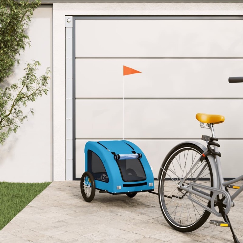 Remorque de vélo pour animaux de compagnie bleu 