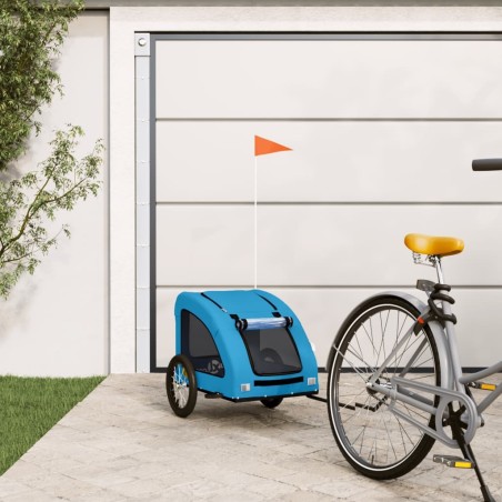Remorque de vélo pour animaux de compagnie bleu 