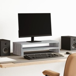 Support de moniteur sonoma gris 54x22x15 cm bois d'ingénierie 