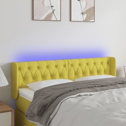 Tête de lit à LED Vert 147x16x78/88 cm Tissu 