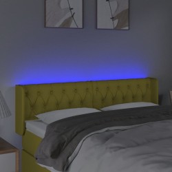 Tête de lit à LED Vert 147x16x78/88 cm Tissu 