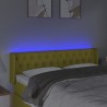 Tête de lit à LED Vert 147x16x78/88 cm Tissu 