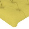 Tête de lit à LED Vert 147x16x78/88 cm Tissu 