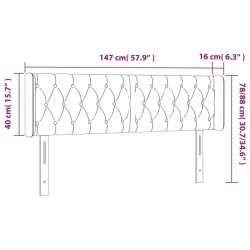 Tête de lit à LED Vert 147x16x78/88 cm Tissu 